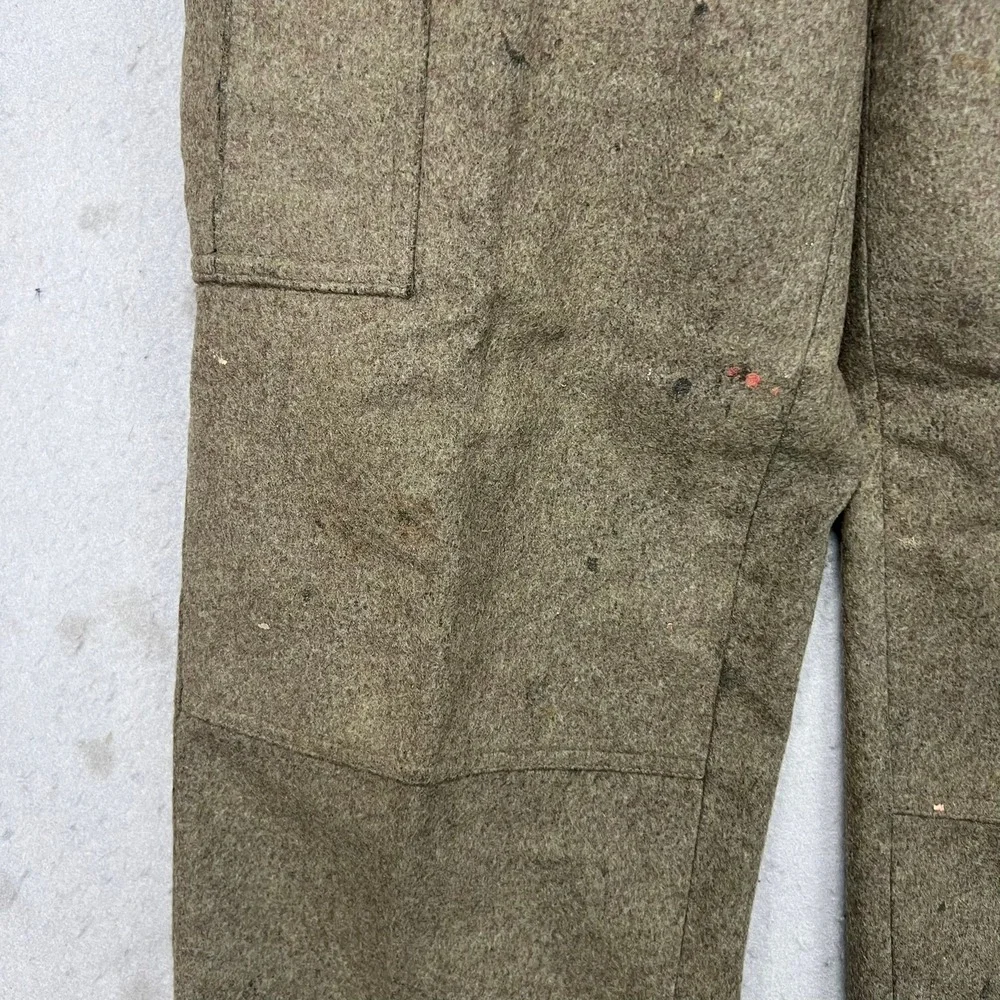 Vintage West German Military Wool Cargo Pants Schilling OHG Olive Drab Men 31x27